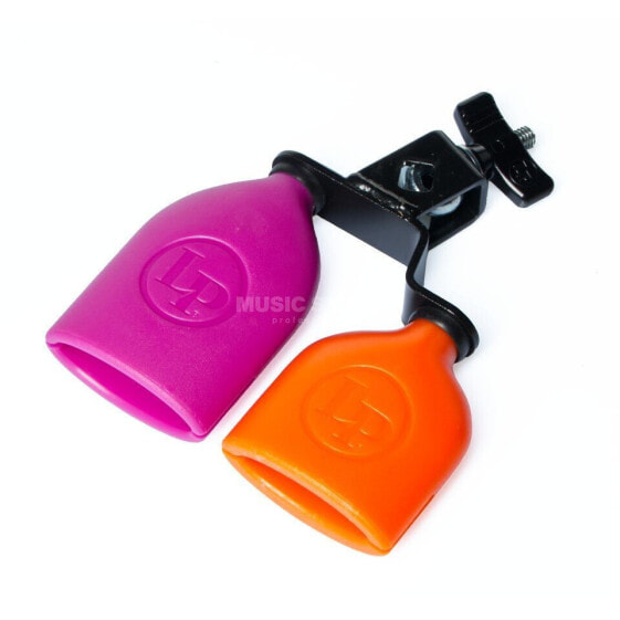 Latin Percussion LP617 Double Sambago Bell (Orange/Pink)