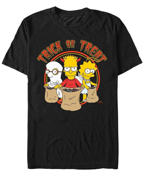 Men's The Simpsons Trick Trio Short Sleeves T-shirt