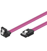 Wentronic HDD S-ATA Cable 1.5 GBit/s/3 GBit/s 90° Clip - 0.5 m - 0.5 m - SATA II - SATA 7-pin - SATA 7-pin - Male/Male - Red