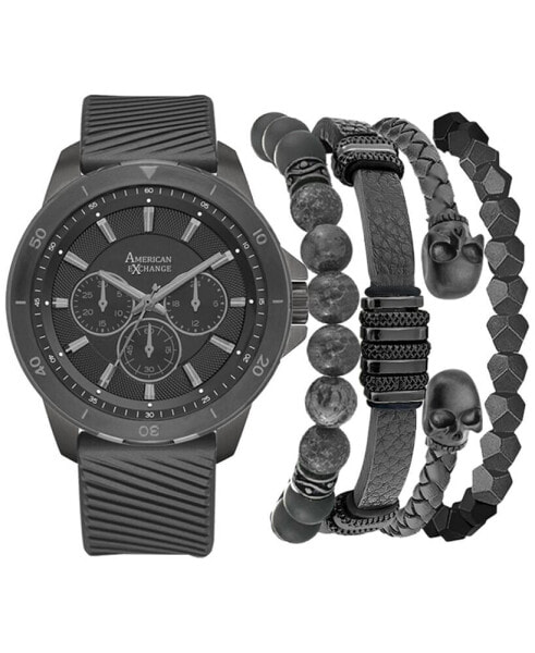 Наручные часы Tommy Hilfiger Stainless Steel Bracelet Watch 44mm Men's Created for Macy's.