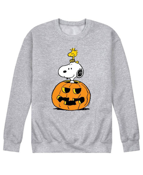 Men's Peanuts Snoopy Pumpkin Fleece T-shirt