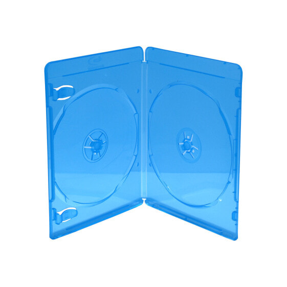 MEDIARANGE BOX39-2-50 - Blu-ray case - 2 discs - Blue,Transparent - Plastic - 120 mm - Dust resistant,Scratch resistant,Shock resistant
