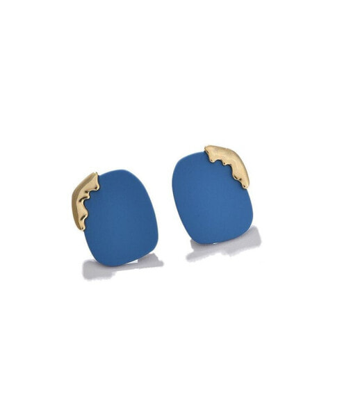 Women's Blue Geometric Stud Earrings