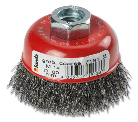 kwb 719136 - Cup brush - 0.35 mm - 6 cm - Metal,Stone - Metal