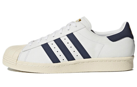 adidas originals Superstar 80S 舒适耐磨休闲板鞋 男女同款 白蓝色 / Кроссовки Adidas originals Superstar 80S BZ0145