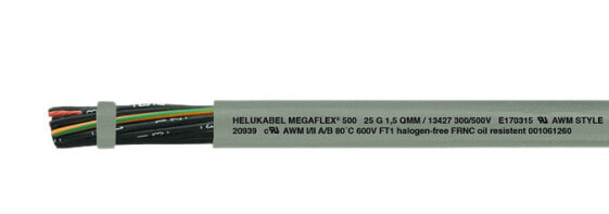 Helukabel MEGAFLEX 500 - Low voltage cable - Grey - Polyvinyl chloride (PVC) - Cooper - 4G2.5 - -30 - 80 °C
