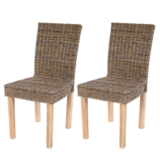 Esszimmerstuhl Littau (2er Set) Rattan