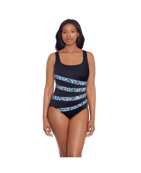 Women's Fan Tank One-Piece Swimsuit
