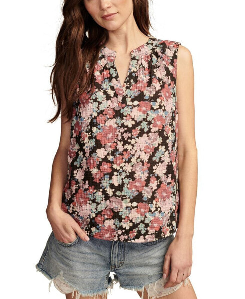 Women's Cotton Sleeveless Popover Shirt