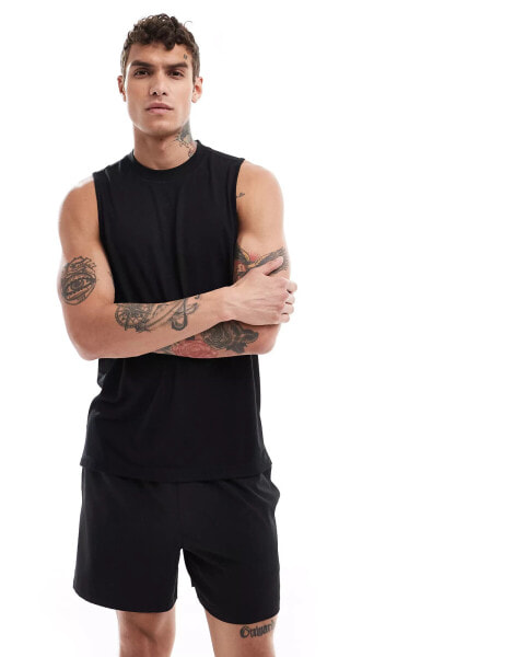 ASOS 4505 oversized performance mesh training tank in black