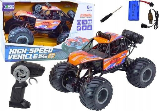 LeanToys Auto terenowe R/C 1:8 amortyzatory pomarańczowy