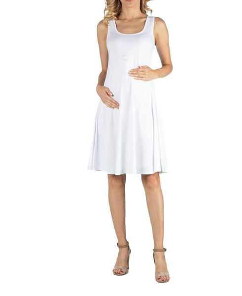 A Line Slim Fit and Flare Maternity Dress