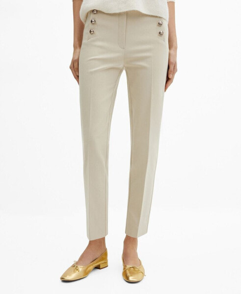 Women's Cropped Button Pants