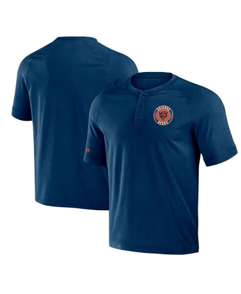 Men's NFL x Darius Rucker Collection by Navy Chicago Bears Washed Raglan Henley T-shirt