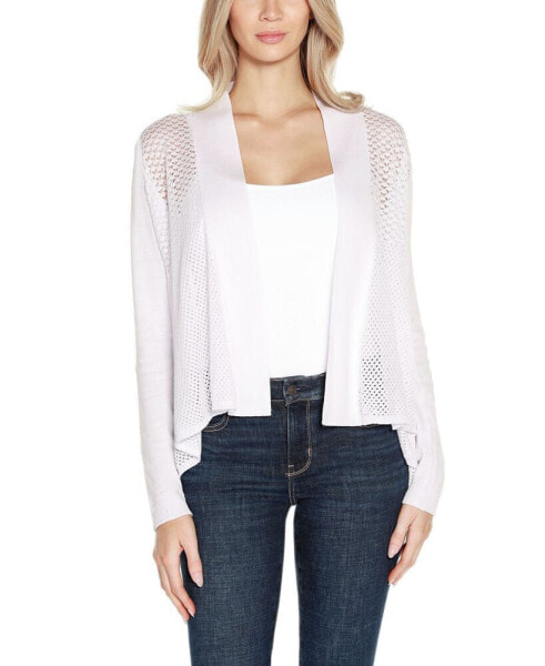 Women's Hi-Low Open-Front Swing Cardigan Sweater