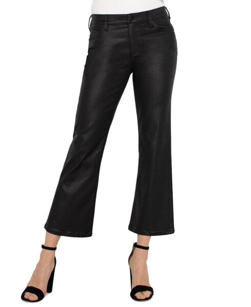 Women's Hanna Crop-Flare-Leg Coated Jeans