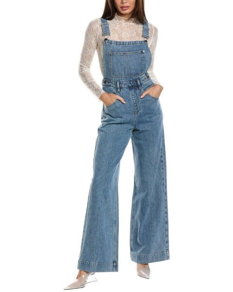 Weworewhat Wide Leg Denim Overall Women's