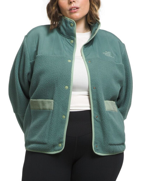 Plus Size Cragmont Snap-Front Fleece Jacket