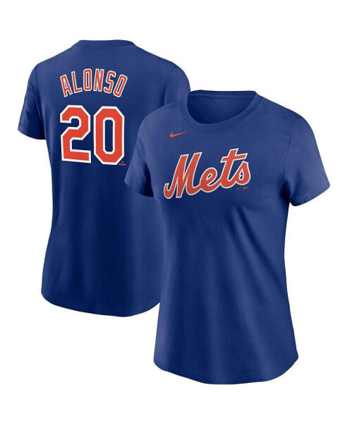Women's Pete Alonso Royal New York Mets Name and Number T-shirt