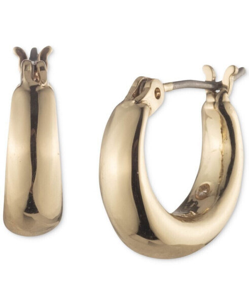 Small Sculpted Hoop Earrings, 0.5"