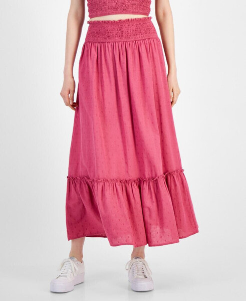 Women's Smocked-Waist Tiered Midi Skirt, Created for Macy's