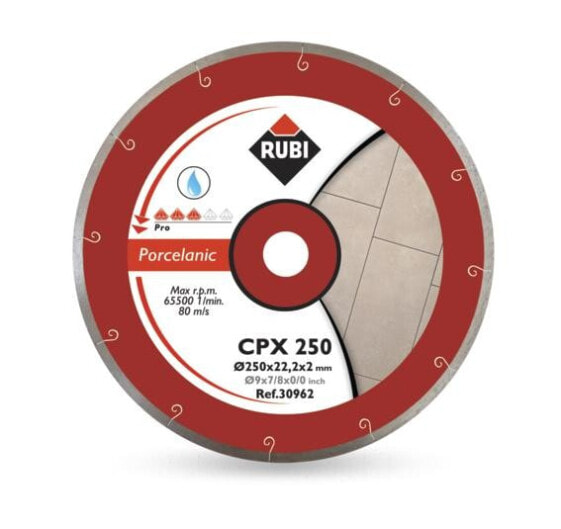 Алмазный диск RUBI CPX 250 x 25,4 мм PRO для фарфора
