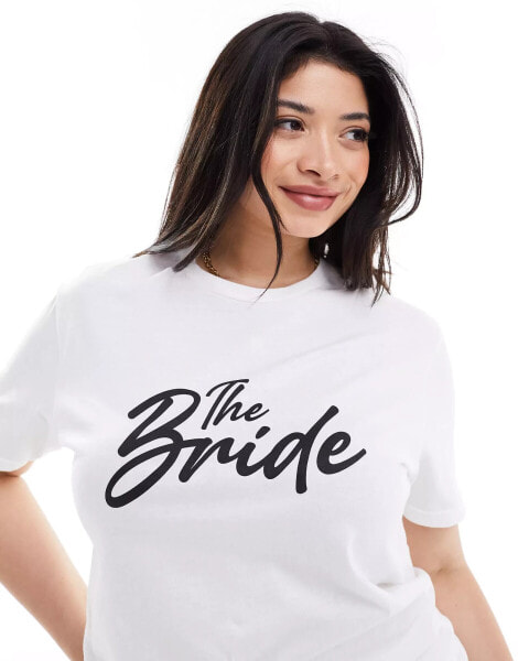 In The Style Plus Bride t-shirt in white