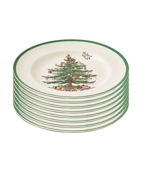 Christmas Tree Dinner Plate Set of 8
