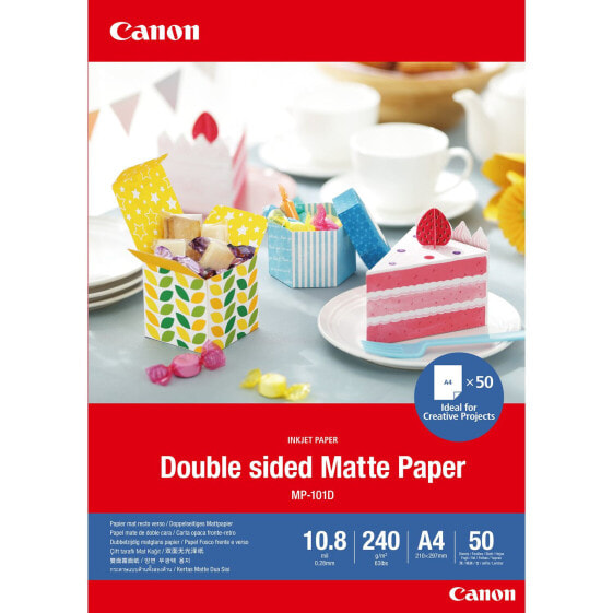 Canon MP-101D Double-sided Matte Paper - A4 - 50 sheets - Matt - 240 g/m² - A4 - 10.8 µm - 50 pc(s)