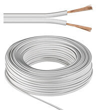 Wentronic Speaker Cable - white - OFC CU - 50 m roll - diameter 2 x 0.5 mm2 - Eca - Oxygen-Free Copper (OFC) - 50 m - White