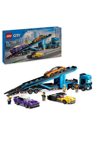 Конструктор пластиковый Lego City Spor Автомобильный Грузовик для Перевозки Транспортных Средств 60408 - Набор для Сборки (998 деталей)