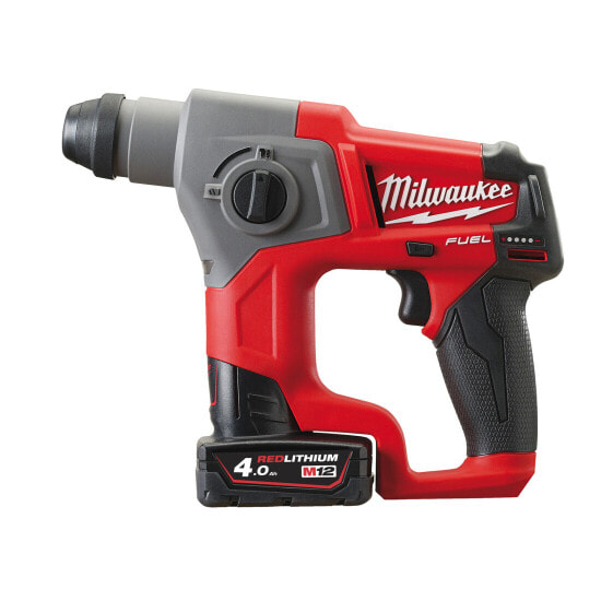 Milwaukee FUEL Akku-Bohrhammer M12CH-402X mit 2x 4,0Ah + Lader in der HD-Box