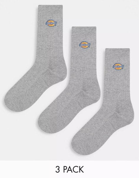 Dickies Valley Grove 3 pack socks in grey