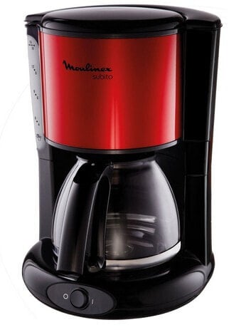 Moulinex Subito - Drip coffee maker - 1.25 L - Ground coffee - Black - Red