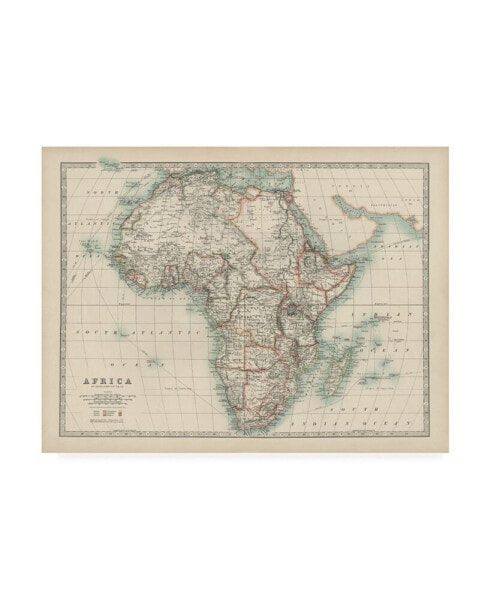 Johnston Johnstons Map of Africa Canvas Art - 27" x 33.5"
