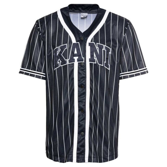 Футболка мужская KARL KANI Varsity Striped Baseball с коротким рукавом и V-образным вырезом