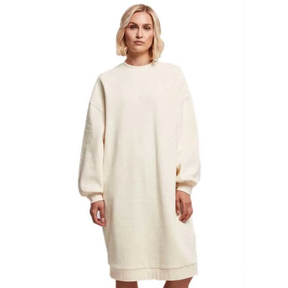 URBAN CLASSICS Organic Oversized Long Sleeve Midi Dress