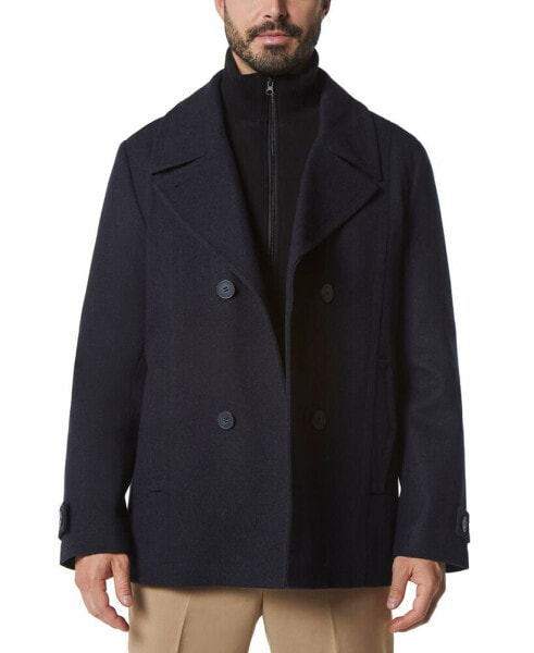 Men's Danton Peacoat with Inset Bib