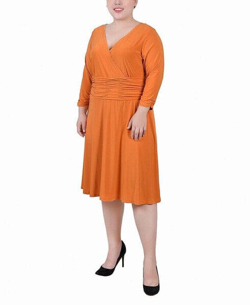 Plus Size Ruched A-Line Dress