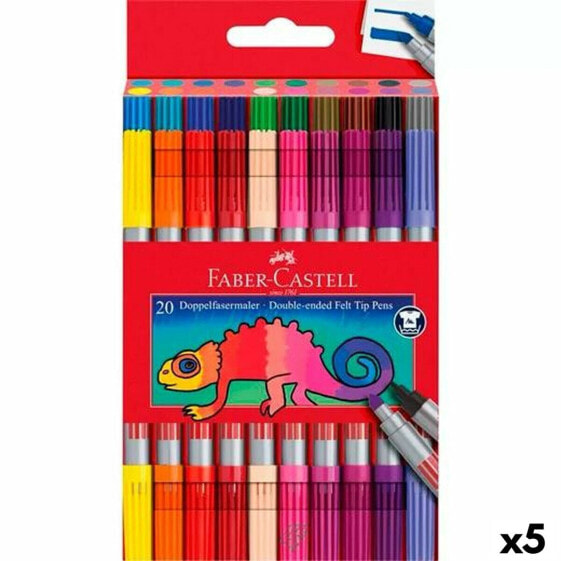 Набор маркеров Faber-Castell футляр моющийся 5 штук разноцветный