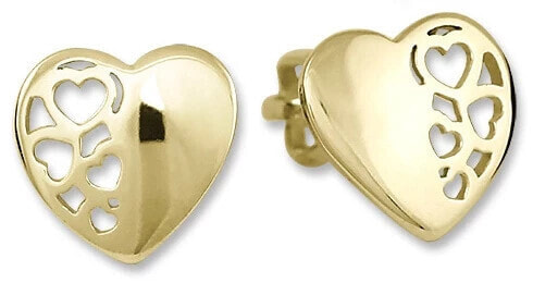 Gold earrings Hearts 231 001 00648