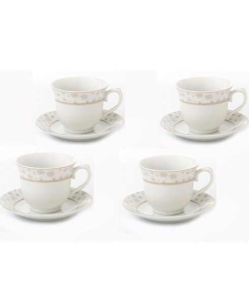 Floral Tea and Coffee Set, 8 Piece