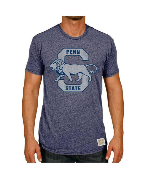 Men's Heathered Navy Penn State Nittany Lions Vintage-Like S Tri-Blend T-shirt