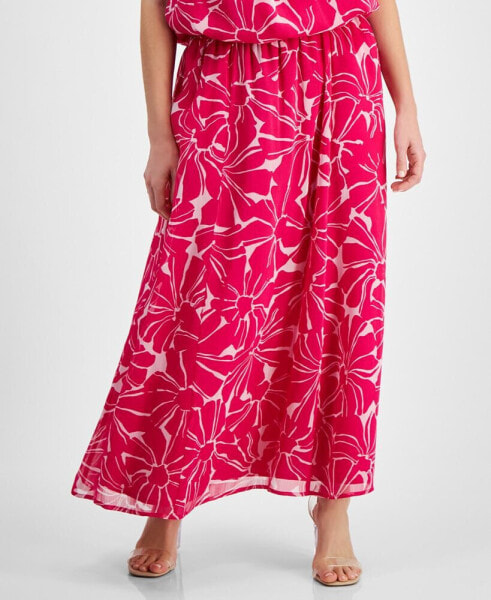Petite Floral-Print Maxi Skirt, Created for Macy's