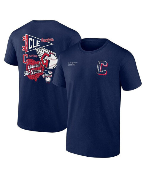 Men's Navy Cleveland Guardians Split Zone T-Shirt