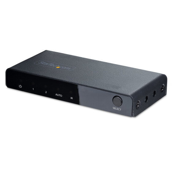 StarTech.com 2PORT-HDMI-SWITCH-8K - HDMI - Micro-USB - Metal - Black - 5 m - 1920 x 1080 (HD 1080) - 1920 x 1200 (WUXGA) - 2560 x 1080 - 2560 x 1440 - 3440 x 1440 - 3840 x 2160,...