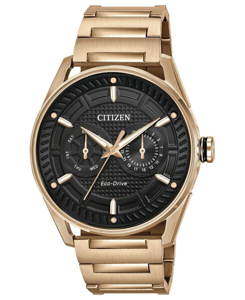 Drive from Citizen Eco-Drive Men's Rose Gold-Tone Stainless Steel Bracelet Watch 42mm