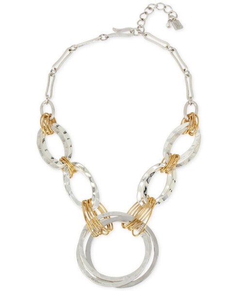 Robert Lee Morris Soho two-Tone Large Link Statement Necklace