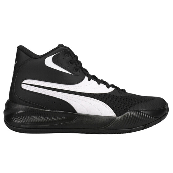 Puma Triple Mid Basketball Mens Black Sneakers Athletic Shoes 376451-09