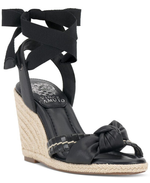 Floriana Lace-Up Espadrille Wedge Sandals